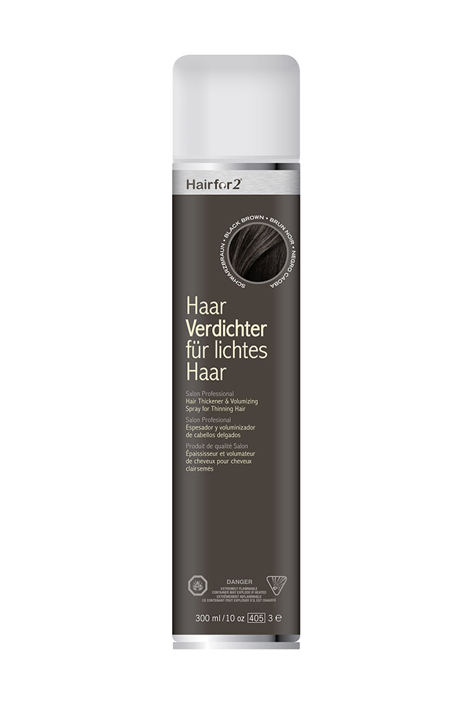 Спрей загуститель для волос Hairfor2 – черно-коричневый