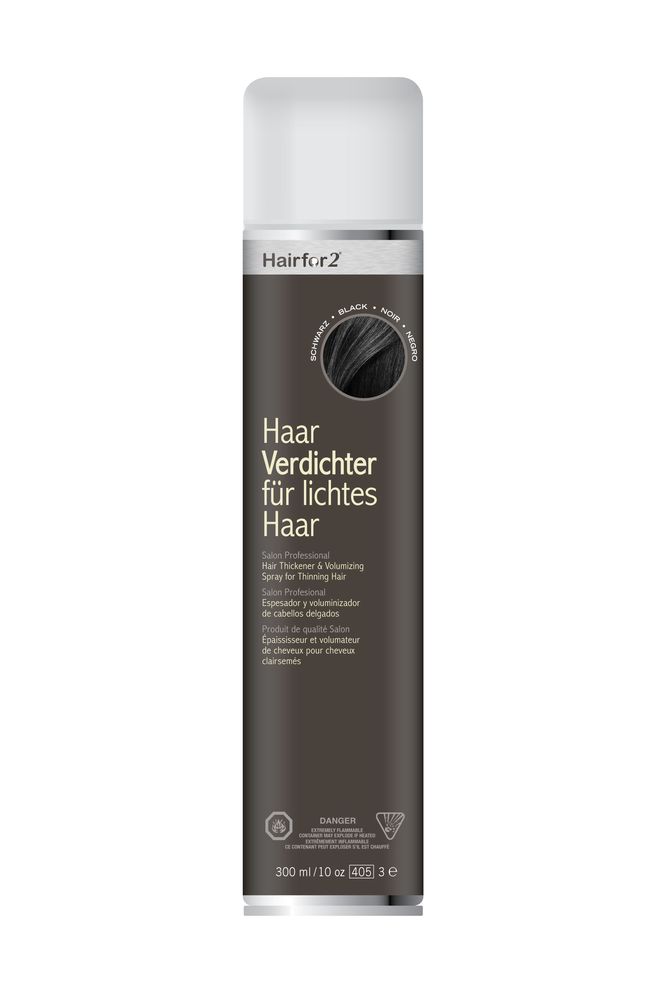 Спрей загуститель для волос и бороды Hairfor2 – черный (black)