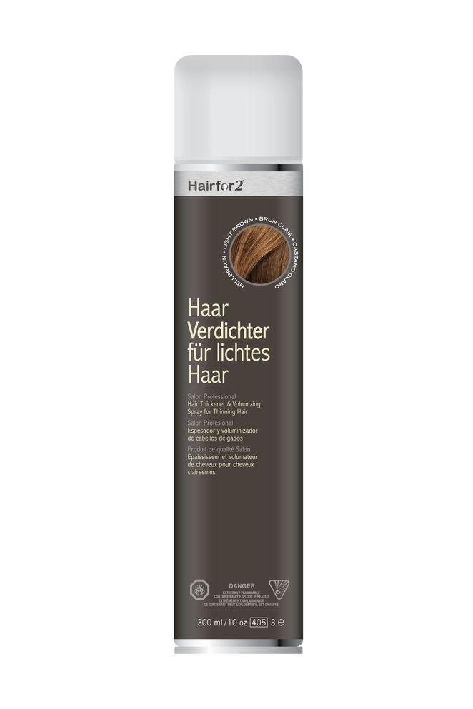 Профессиональный спрей загуститель для волос Hairfor2 – светло-коричневый